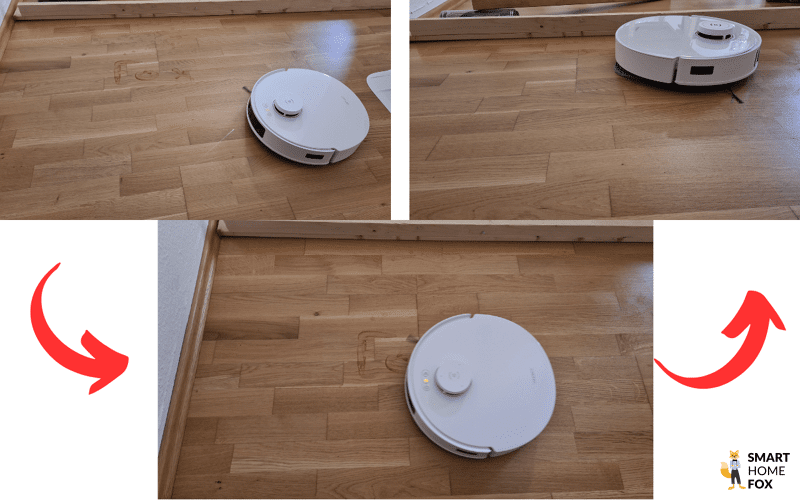 ECOVACS DEEBOT T30 PRO OMNI оттирает пятна с ламината в экстремальном испытании.